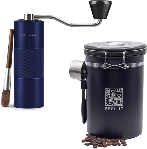 Stainless steel coffee grinder - steel,